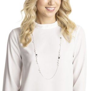 Swarovski Latisha pearl and crysta strand necklace